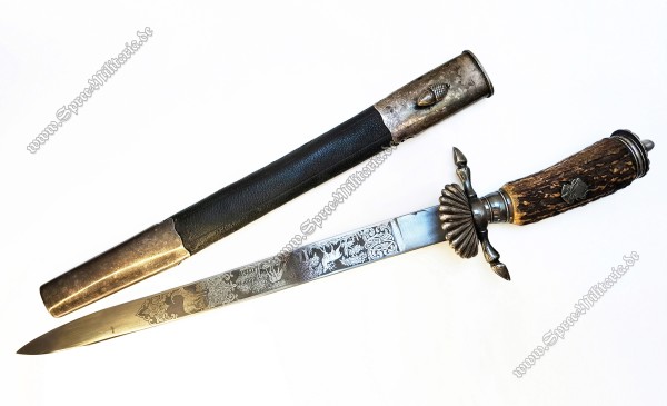 Reichsbund Deutsche Jägerschaft Hirschfänger mit Klingenätzung